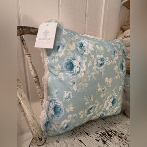 Shabby Chic Vintage Floral Pillow Blue Floral Rachel Ashwell
